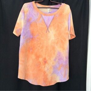 Tie-Dye Orange and Purple Women's Top